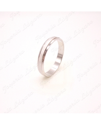 ALIANZA PLATA 4MM RODIADA, CENTRO RAYADO                                                            