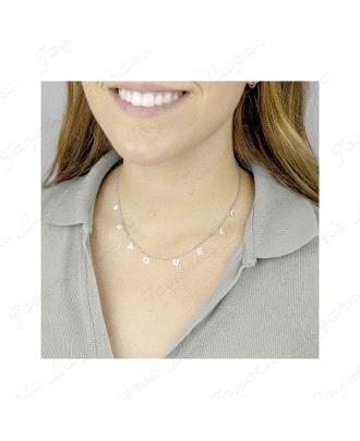 GARGANTILLA PLATA PERSONALIZADA CON INICIALES                                                       