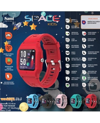 SAMI SMART WATCH/BAND  SPACE KIDS SAMI ROJO