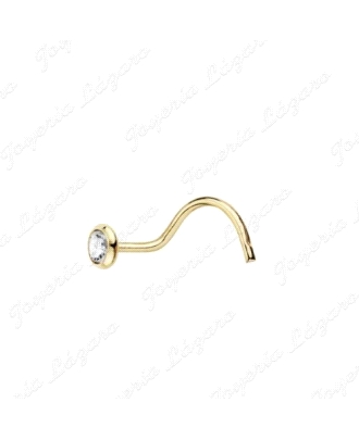 PIERCING ORO 18 KTS NARIZ CHATON 2.5MM