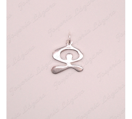 COLGANTE PLATA INDALO BAILON LISO GRD.