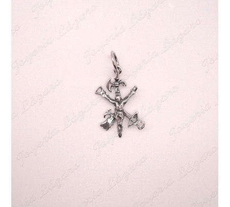 COLGANTE PLATA EMBLEMA LEGIOS CRISTO 24X14