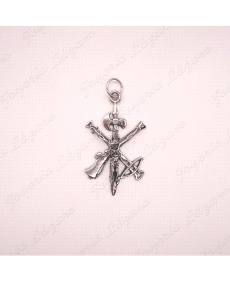 COLGANTE PLATA EMBLEMA LEGION CRISTO 45X25MM                                                        