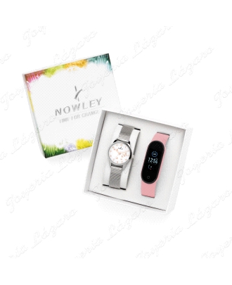 NOWLEY RELOJ PACK NIÑA,ANALOGICO + SMART BAND ROSA                                                  