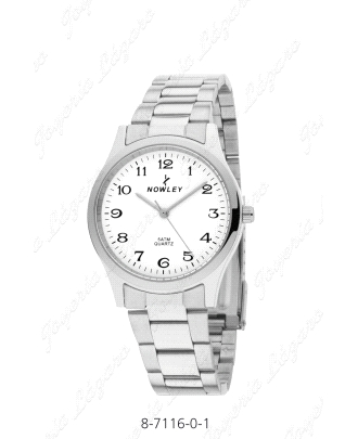 NOWLEY RELOJ ACERO CABALLERO ESFERA BLANCA                                                          