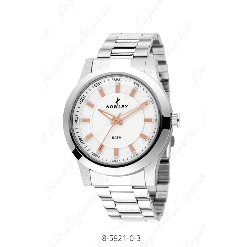 NOWLEY RELOJ HOT CABALLERO ESFERA BLANCA                                                            