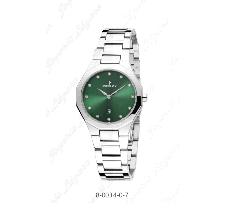 NOWLEY RELOJ PRISMA SEÑORA ESFERA VERDE                                                             
