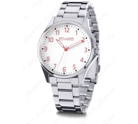 DUWARD RELOJ CAB. ACERO/BLANCO Nº ROSAS ELEGANCE STIVOL