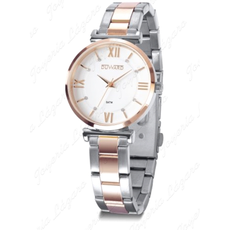 DUWARD RELOJ SRA. BICOLOR ROSA/BLANCO+CIRCO LADY DONNA                                              