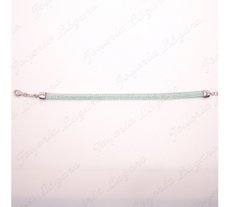 PLATA/SWAROVSKI PULSERA VERDE                                                                       