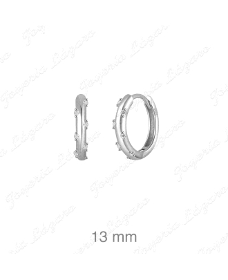 PEND. AROS PLATA 13MM  CIRCONITAS ENGASTE BISAGRA                                                   