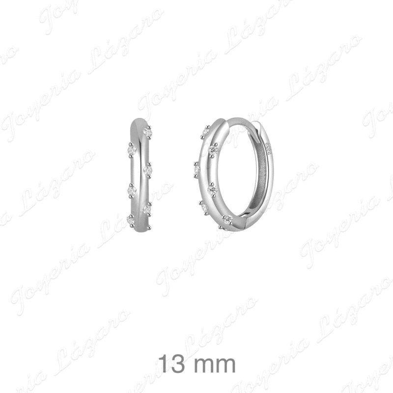 PEND. AROS PLATA 13MM  CIRCONITAS ENGASTE BISAGRA                                                   