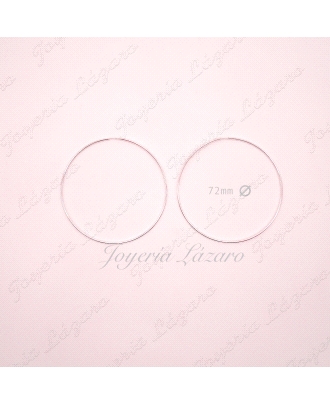 PENDIENTE  AROS PLATA TUBO 75MM                                                                     