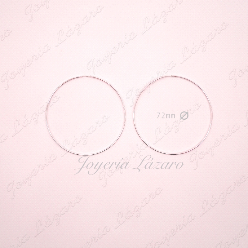 PENDIENTE  AROS PLATA TUBO 75MM                                                                     