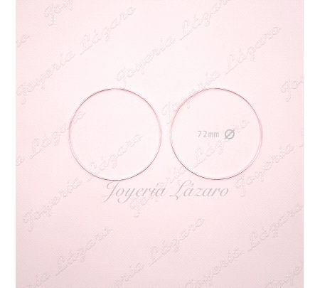 PENDIENTE  AROS PLATA TUBO 75MM                                                                     