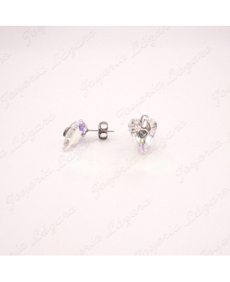 PLATA PEND. SWAROVSKI CORAZON BLANCO                                                                