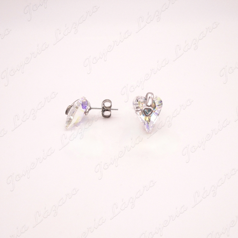 PLATA PEND. SWAROVSKI CORAZON BLANCO                                                                