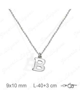 GARGANTILLA PLATA LARGO 40+3CM, .LETRA 9X10MM                                                       