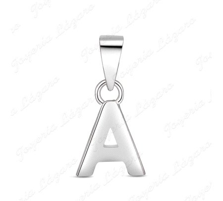 COLGANTE PLATA INICIAL A 11X8MM