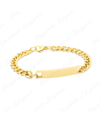 NOWLEY ACERO PULSERA URBAN PLACA DORADA                                                             