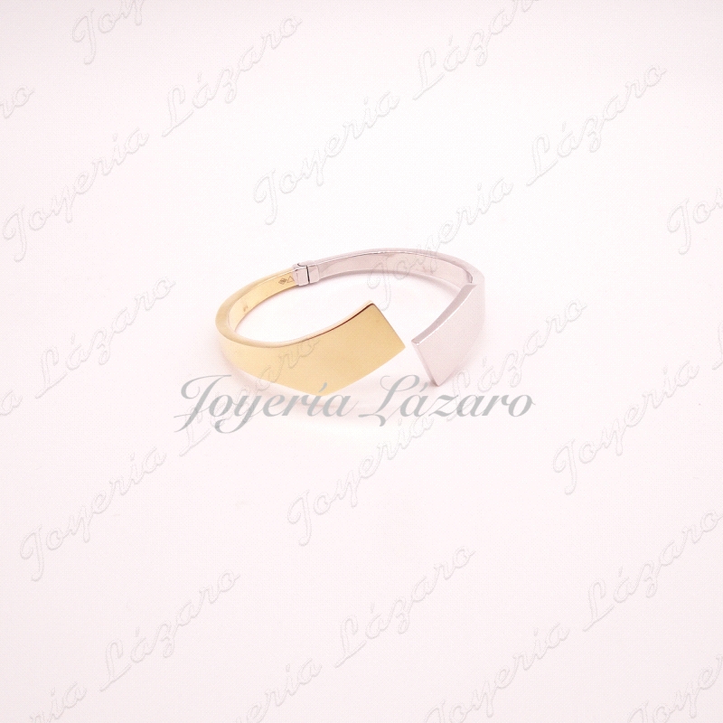 PULSERA 18KT BIC. RIGIDA BISAGRA.65mm INT.                                                          