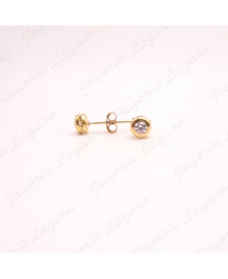 PEND. 18KT TORN. CHATON CIRCO 3MM(JUEGO)                                                            