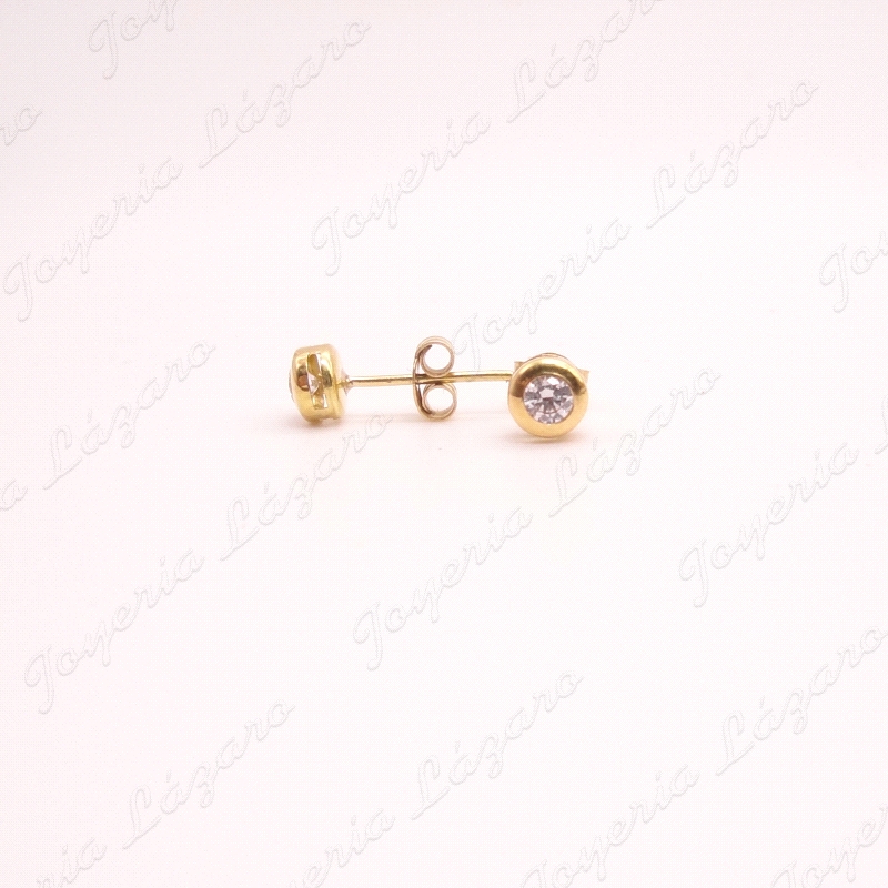 PEND. 18KT TORN. CHATON CIRCO 3MM(JUEGO)                                                            