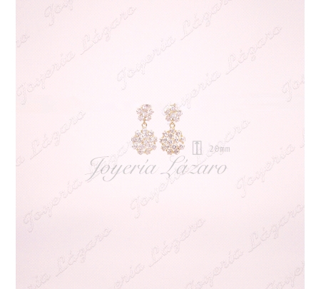 PEND. 18KT ROSETA DOBLE PRES