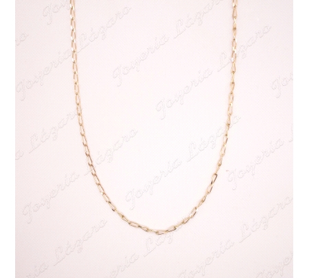 CADENA 60 CM. ORO 18 KTS BARBADA CLARA MACIZA