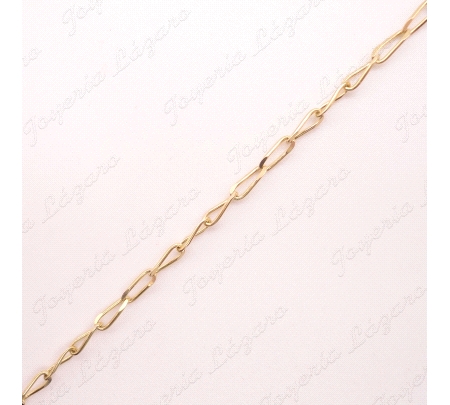 CADENA 60 CM. ORO 18 KTS BARBADA CLARA MACIZA