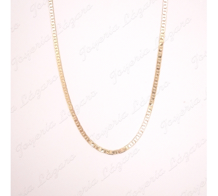 CADENA 60 CM. ORO 18 KTS DISEÑO BARCO PLANO 3.5MM MACIZA