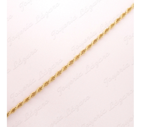 CADENA 55 CM. ORO 18 KTS CORDON SALOMONICO 1.5MM MACIZO