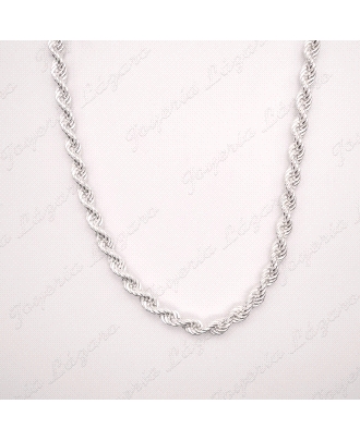 CADENA 60 CM. PLATA CORDON SALOMONICO 5MM                                                           