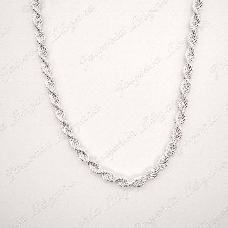 CADENA 60 CM. PLATA CORDON SALOMONICO 5MM                                                           