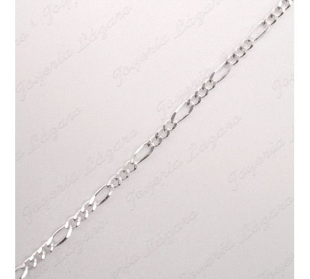 CADENA 60 CM. PLATA 3X1