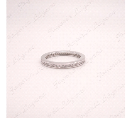 SORTIJA PLATA ALIANZA CIRCONITA EN CARRIL