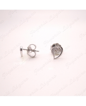 PEND. PLATA CORAZON MITAD CON CIRCONITAS CALADO                                                     