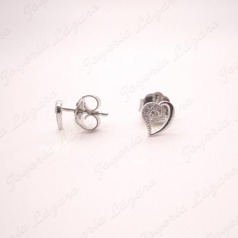 PEND. PLATA CORAZON MITAD CON CIRCONITAS CALADO                                                     
