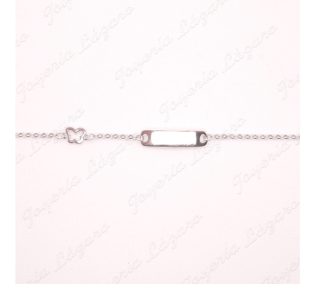 ESCLAVA PLATA  MARIPOSA CON EXTENSION                                                               