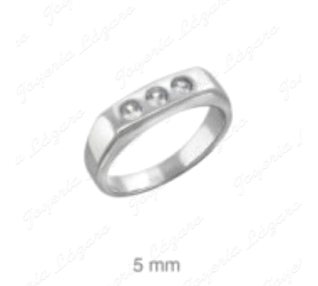 SORTIJA PLATA TRESILLO CABALLERO