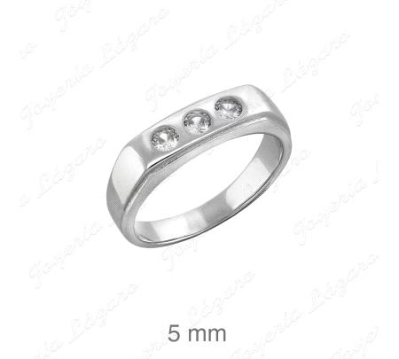 SORTIJA PLATA TRESILLO CABALLERO