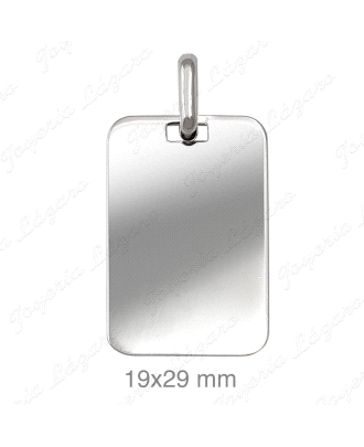 PLACA PLATA RECTANGULAR LISA                                                                        