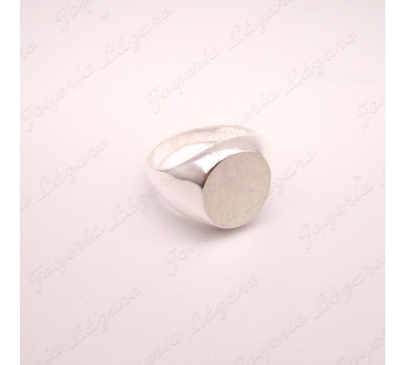 SORTIJA PLATA SELLO CABALLERO OVALADO