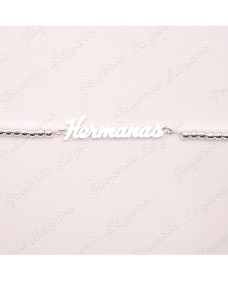 PULSERA PLATA HERMANAS                                                                              