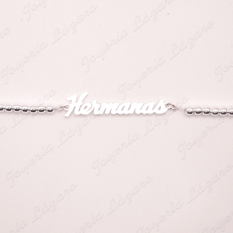 PULSERA PLATA HERMANAS                                                                              