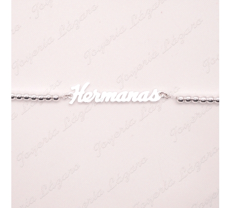 PULSERA PLATA HERMANAS                                                                              