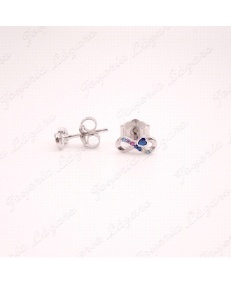 PEND. PLATA INFINITOCIRCONITAS COLOR CORAZON AZUL DENTRO                                            