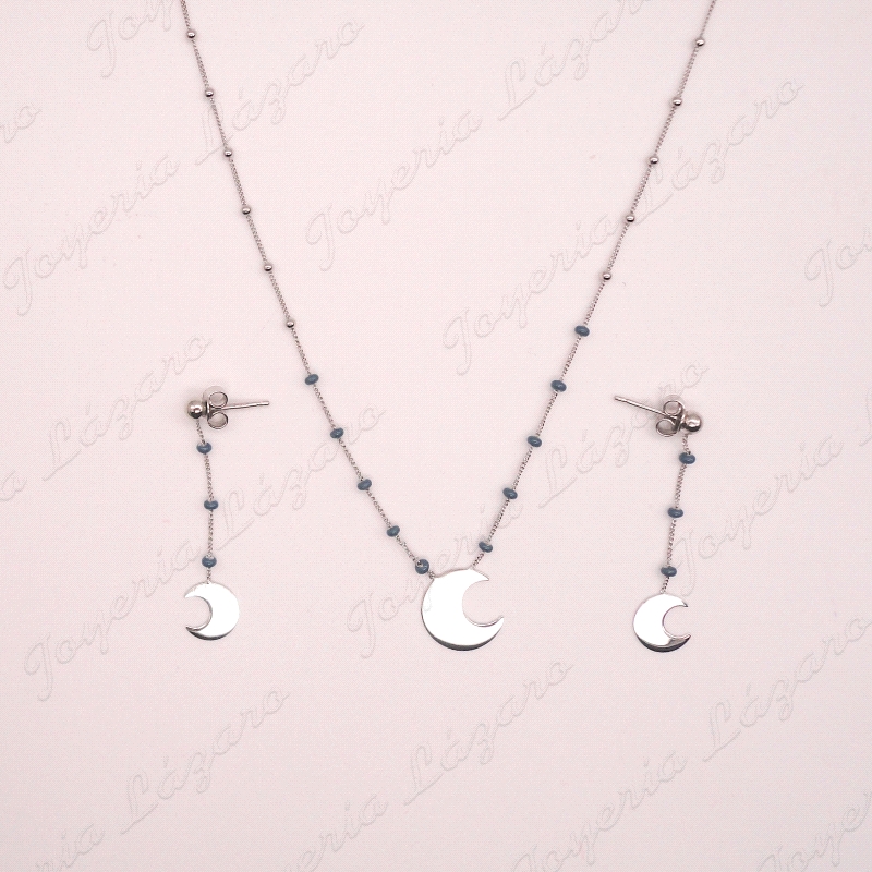 JUEGOS PLATA PEN+GAR BOLITAS AZULES 1/2 LUNA                                                        