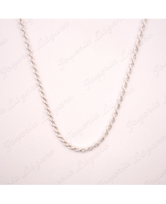 CADENA 60 CM. PLATA CORDON SALOMONICO 4MM                                                           