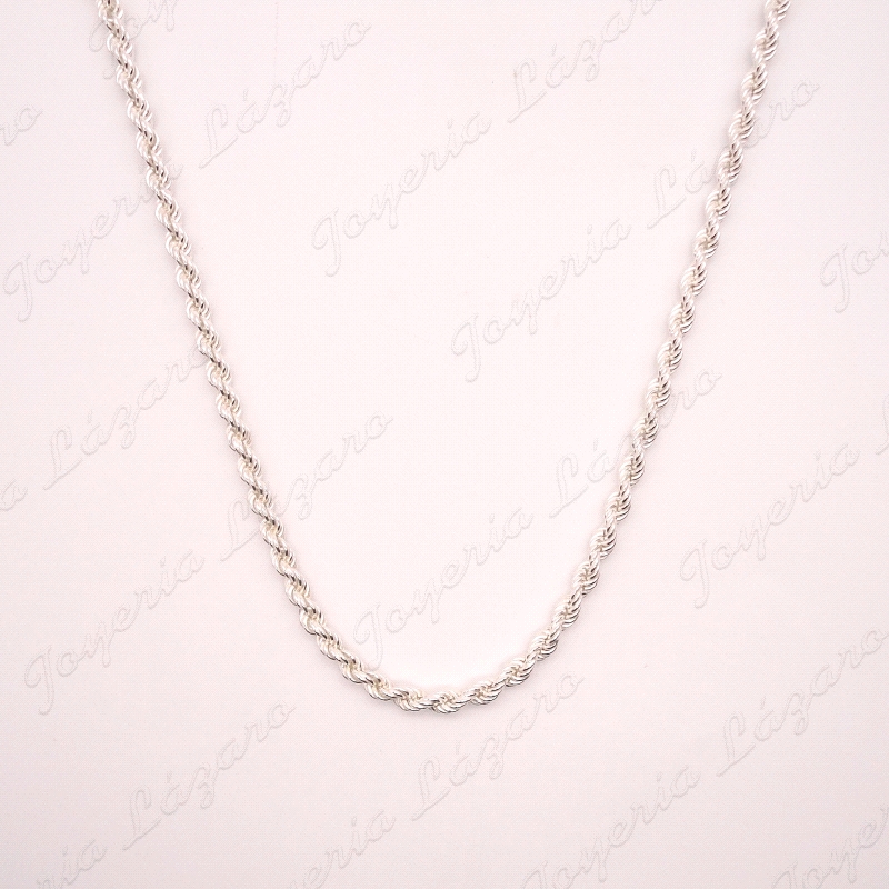 CADENA 60 CM. PLATA CORDON SALOMONICO 4MM                                                           